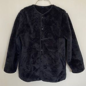 Uniqlo fleece black jacket